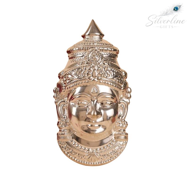 German Silver Devi Face Mukhota